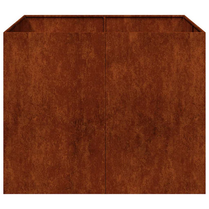 Planteringskärl rostig 100x100x80 cm väderbeständigt stål