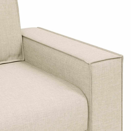 Soffset 3 pcs Beige 220 x 80 x 84 cm Linnenblandad tyg
