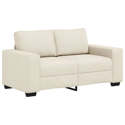 Soffa 3 st Beige Linnenblandad tyg