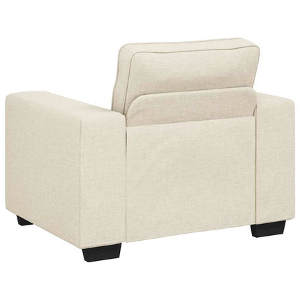 Soffa 3 st Beige Linnenblandad tyg