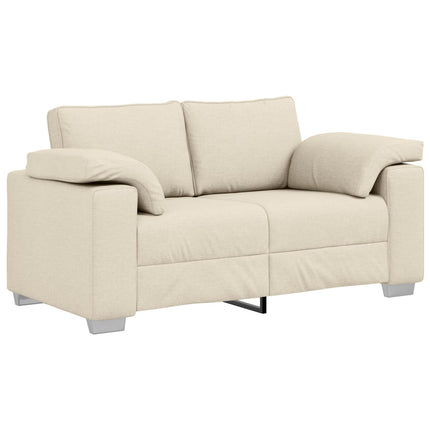Soffa 3 pcs Beige 219 x 77 x 82 cm Linnenblandad tyg
