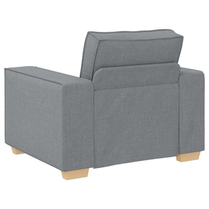 Soffa 3 pcs Ljusgrå 220 x 80 x 84 cm Linnenblandad tyg