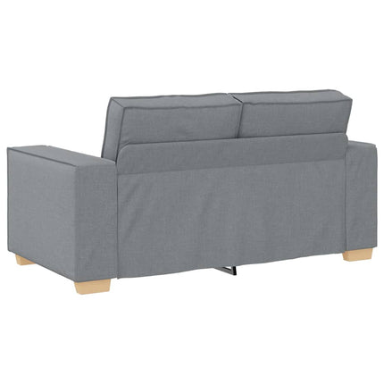 Soffa 3 pcs Ljusgrå 220 x 80 x 84 cm Linnenblandad tyg