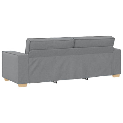 Soffa 3 pcs Ljusgrå 220 x 80 x 84 cm Linnenblandad tyg