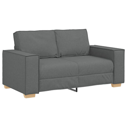 Soffa 3 pcs Mörkgrå 220 x 80 x 84 cm Linnenblandad tyg