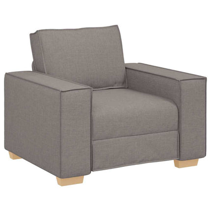 Soffa 3 st Taupe Linnenblandad tyg