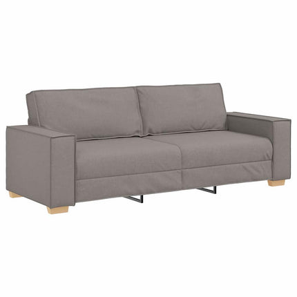 Soffa 3 st Taupe Linnenblandad tyg