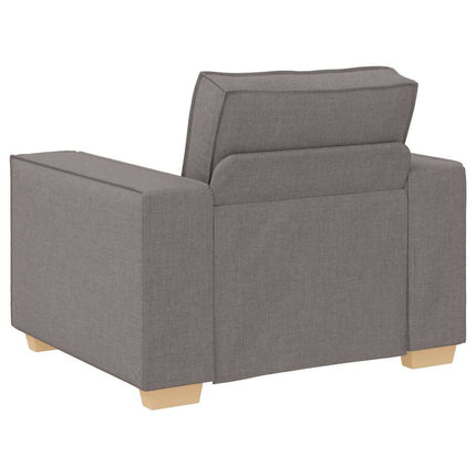 Soffa 3 pcs Taupe 220 x 80 x 84 cm Linnenblandad tyg