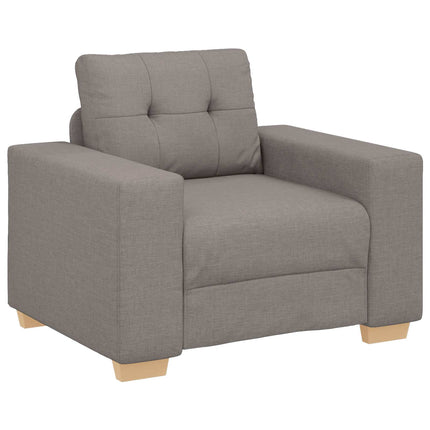 Soffa 3 st Taupe Linnenblandad tyg
