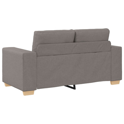 Soffa 3 st Taupe Linnenblandad tyg