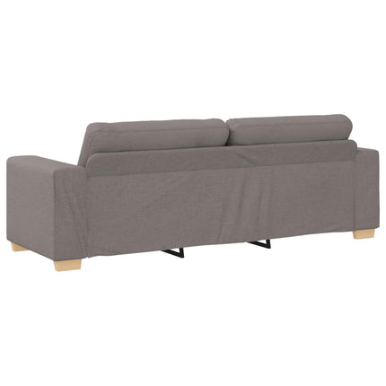 Soffa 3 pcs Taupe 221 x 80 x 80 cm Linnenblandad tyg