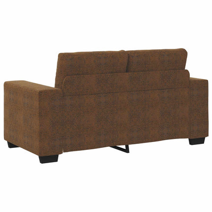 Soffa 3 st Brun Linnenblandad tyg