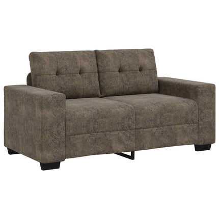 Soffa 3 pcs Mörkgrå 221 x 80 x 80 cm Linnenblandad tyg