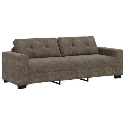 Soffa 3 pcs Mörkgrå 221 x 80 x 80 cm Linnenblandad tyg