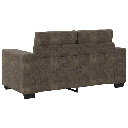 Soffa 3 pcs Mörkgrå 221 x 80 x 80 cm Linnenblandad tyg