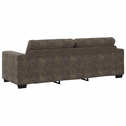 Soffa 3 pcs Mörkgrå 221 x 80 x 80 cm Linnenblandad tyg