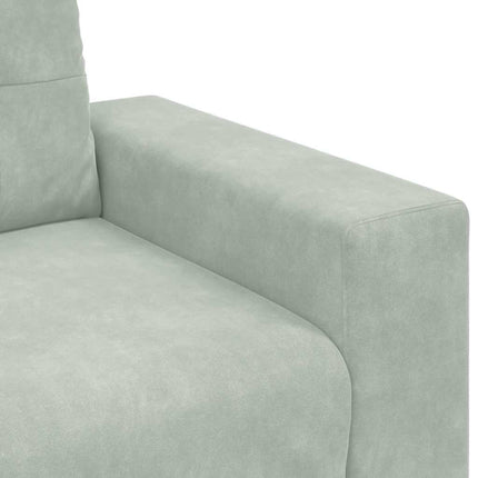 Soffset 3 pcs Ljusgrå 221 x 80 x 80 cm Sammet