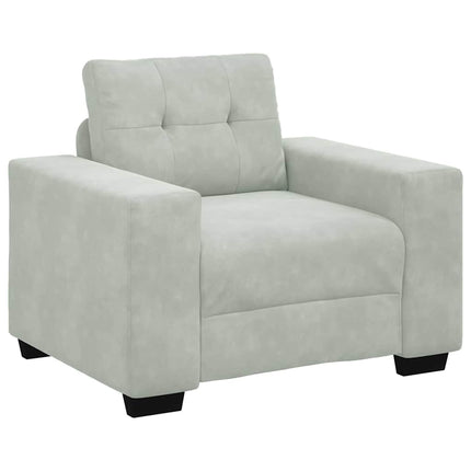 Soffset 3 pcs Ljusgrå 221 x 80 x 80 cm Sammet