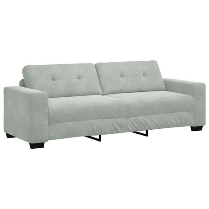 Soffset 3 pcs Ljusgrå 221 x 80 x 80 cm Sammet