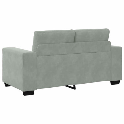 Soffset 3 pcs Ljusgrå 221 x 80 x 80 cm Sammet