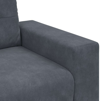 Soffset 3 pcs Mörkgrå 221 x 80 x 80 cm Sammet