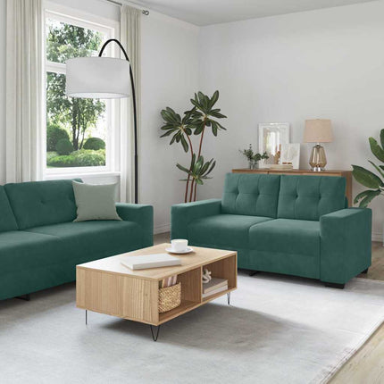 Soffset 3 pcs Mörkgrön 221 x 80 x 80 cm Sammet
