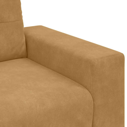 Soffset 3 pcs Brun 221 x 80 x 80 cm Sammet