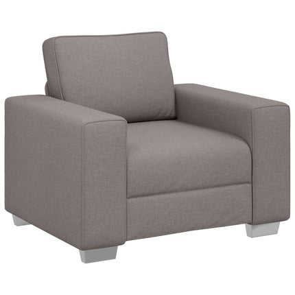 Soffa 3 st Taupe Linnenblandad tyg