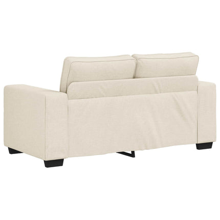 Soffa 2 pcs Beige 221 x 80 x 82 cm Linnenblandad tyg
