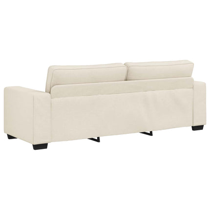 Soffa 2 st Beige Linnenblandad tyg