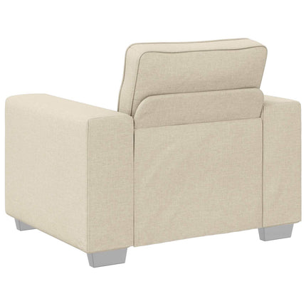 Soffa 2 pcs Beige 219 x 80 x 82 cm Linnenblandad tyg