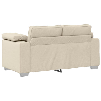 Soffa 2 pcs Beige 219 x 80 x 82 cm Linnenblandad tyg