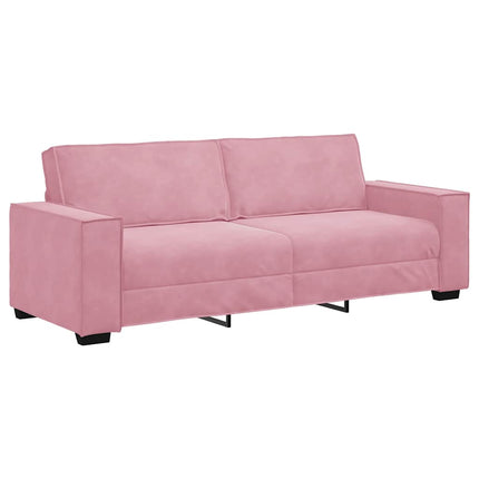 Soffgrupp med dynor 2 delar rosa sammet