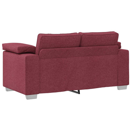 Soffa 2 pcs Vinröd 219 x 80 x 82 cm tyg