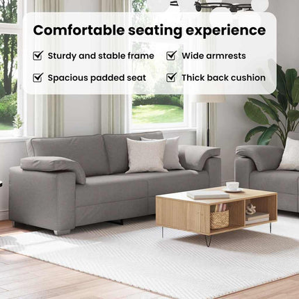 Soffa 2 st Taupe tyg