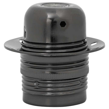 Lamphållare 2 st blank svart E27