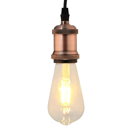 Lamphållare 2 st Röd Brons E27