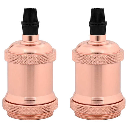 Lamphållare 2 st roséguld E27