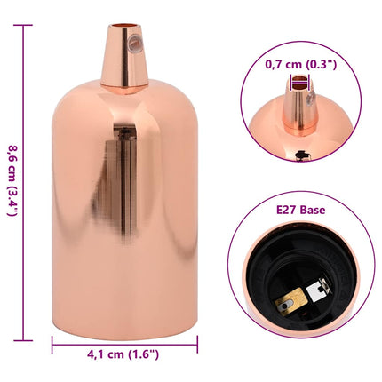 Lamphållare 2 st roséguld E27
