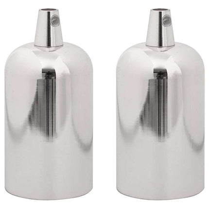 Lamphållare 2 st Satin Nickel E27