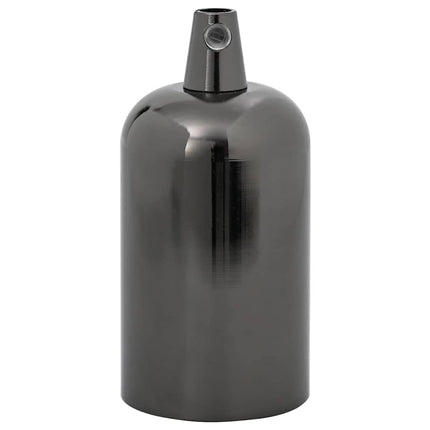 Lamphållare 2 st blank svart E27