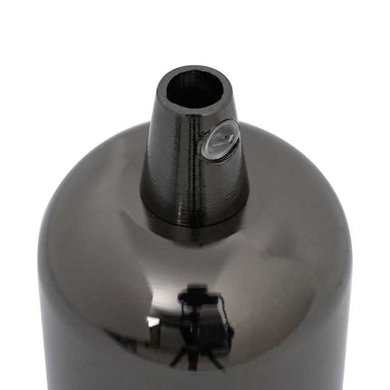 Lamphållare 2 st blank svart E27