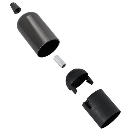 Lamphållare 2 st blank svart E27