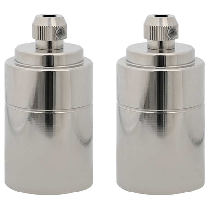 Lamphållare 2 st Satin Nickel E27