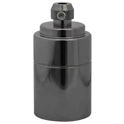 Lamphållare 2 st blank svart E27