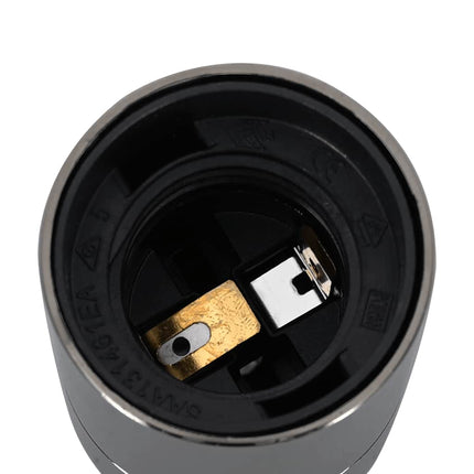 Lamphållare 2 st blank svart E27