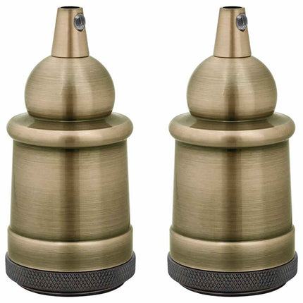 Lamphållare 2 st brons E27