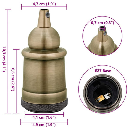 Lamphållare 2 st brons E27