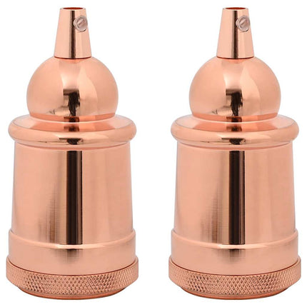 Lamphållare 2 st roséguld E27