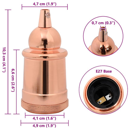 Lamphållare 2 st roséguld E27
